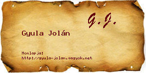 Gyula Jolán névjegykártya